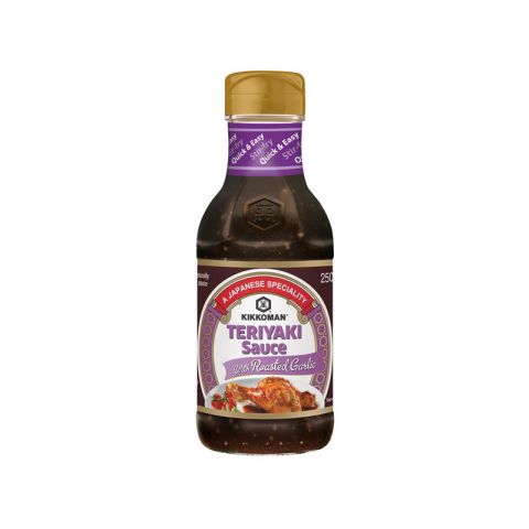 SALSA TERIYAKI CON AJO SESAMO TOSTADO 250ml VEGANO - Kikkoman 6*