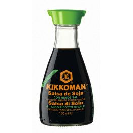 SALSA SOJA BAJO EN SAL 150ml VEGANO - Kikkoman 6*