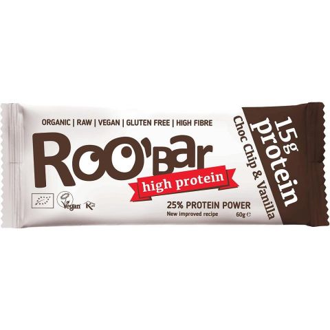 BARRITA PROTEINA CHOCOLATE CHIP & VAINILLA 60g VEG - Roobar