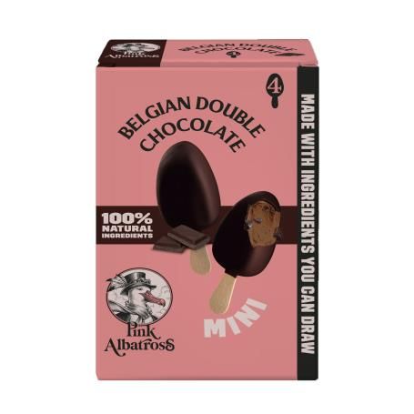 Helados MINI BOMBÓN DOBLE CHOCOLATE 4UX46G VEG - Pink Albatross 10*