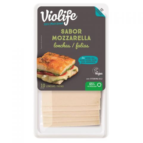 QUESO LONCHAS sabor MOZZARELLA 200g VEG. - Violife  12*