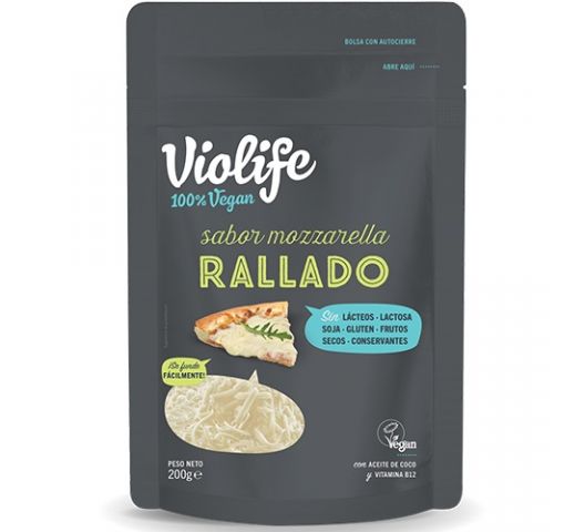 QUESO RALLADO MOZZARELLA 200g VEG. - Violife  8*