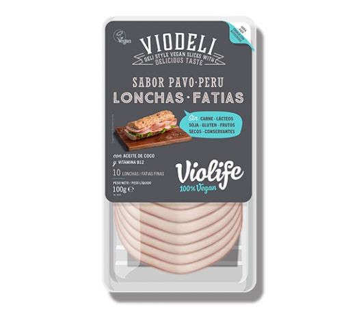 EMB. LONCHAS PAVO VIODELI 100g VEG. - Violife  6*